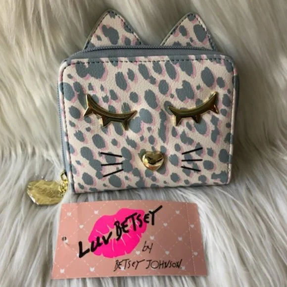 Betsey johnson cat wallet cheap